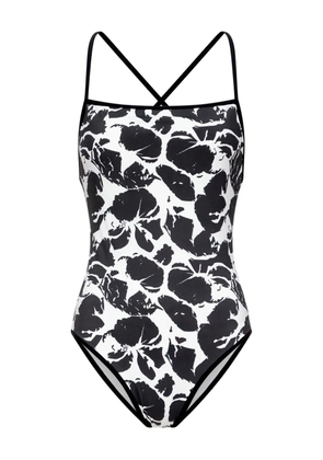 LouLou de Saison Korkem cross-strap printed swimsuit - Black