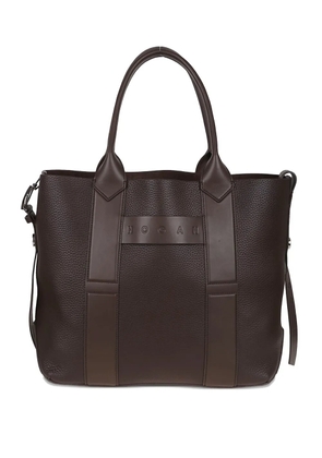 Hogan leather panelled shoulder bag - Brown