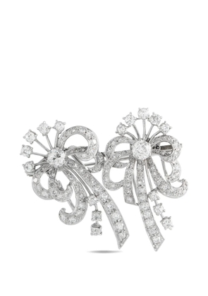 LB Exclusive Diamond Platinum Brooch - Silver