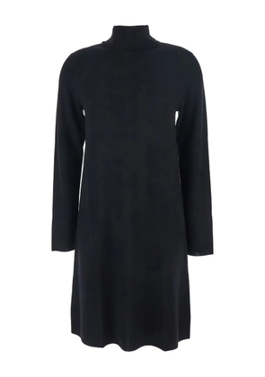 Allude roll-neck fine-knit midi dress - Black