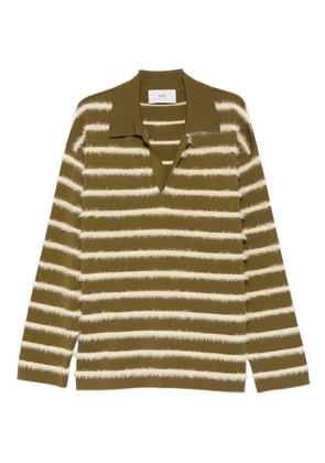 AMI Paris striped long-sleeve sweater - Green