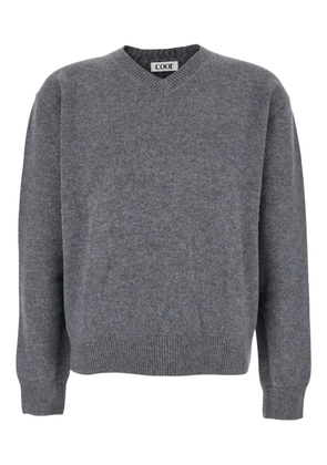 COOR V-neck long-sleeve sweater - Grey