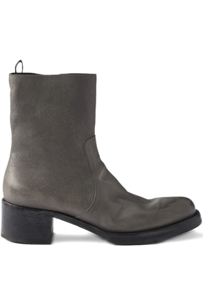 Prada leather biker boots - Grey