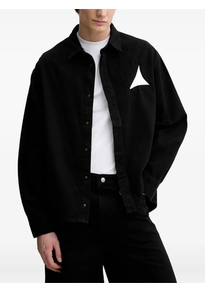 HELIOT EMIL triangle-detail shirt jacket - Black