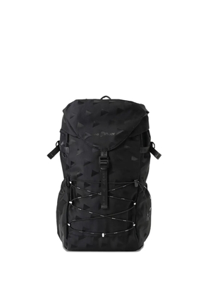and Wander triangle-jaquard backpack - Black