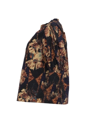 Ulla Johnson V-neck floral-print blouse - Black