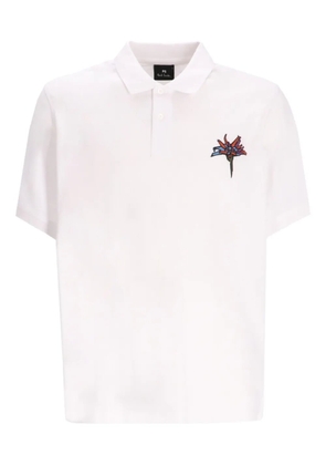 Paul Smith floral-detail polo shirt - White