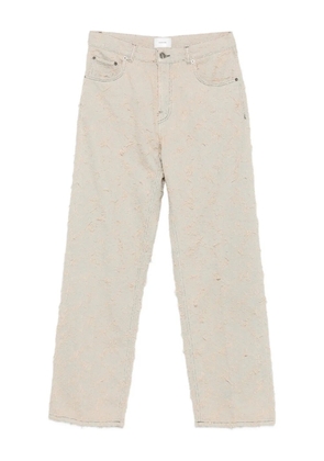 Haikure frayed-texture jeans - Neutrals