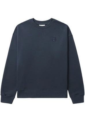 Maison Kitsuné Bold Fox Head-patch sweatshirt - Blue