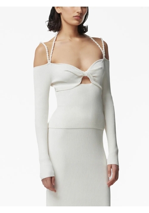 Altuzarra Odin cut-out ribbed-knit sweater - White