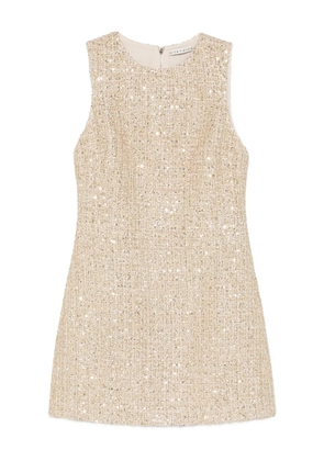alice + olivia detail-embellished sleeveless mini dress - Neutrals