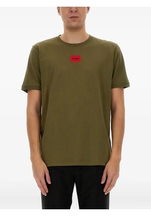 HUGO logo-patch crew-neck T-shirt - Green
