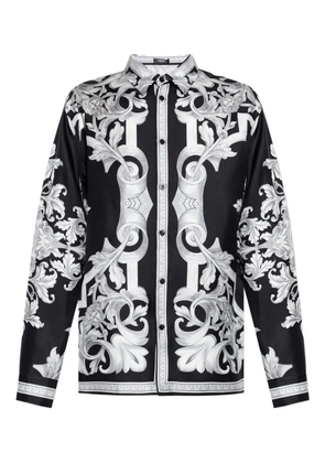Versace Barocco-print silk shirt - Black