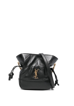 Saint Laurent mini Jamie quilted logo shoulder bag - Black