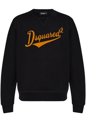 DSQUARED2 flocked-logo sweatshirt - Black