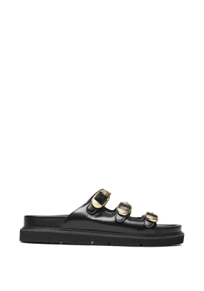 Marc Jacobs buckle-detail leather slides - Black