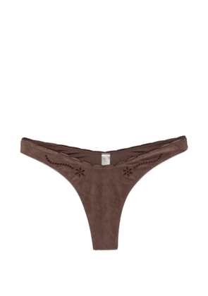 Frankies Bikinis Full Moon floral bikini bottom - Brown