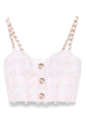 Balmain tweed bralette top - Pink