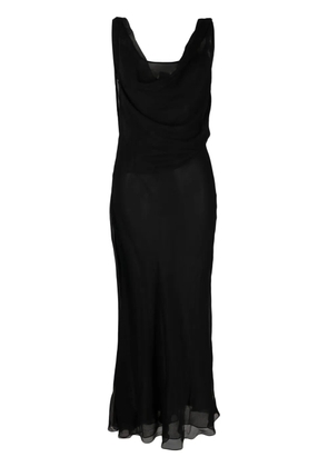 Christopher Esber draped silk dress - Black