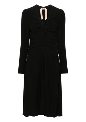 Nº21 draped midi dress - Black