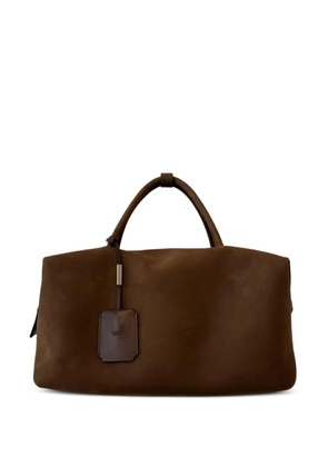 Max Mara small suede top-handle tote bag - Brown