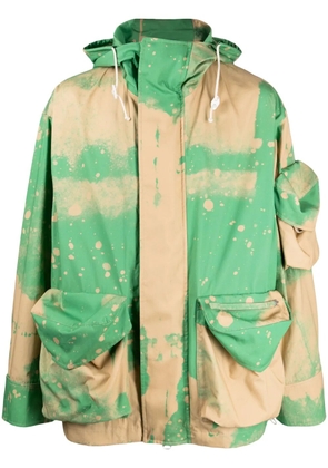 OAMC gradient-effect cotton hooded jacket - Brown