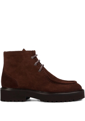 Doucal's lace-up boots - Red