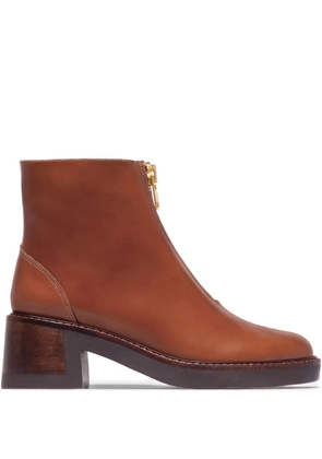 Bernardo 57mm Tess zip-front boots - Brown