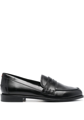 Aeyde Oscar penny-slot leather loafers - Black