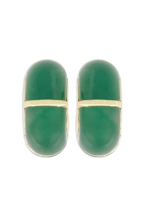 Lizzie Fortunato Zellige jade hoops earrings - Green