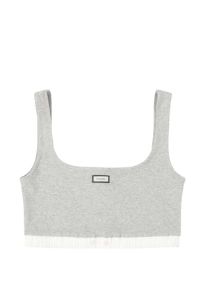 ENTIRE STUDIOS ribbed button-detail bra - Grey