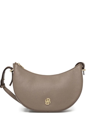 BOSS logo-plaque shoulder bag - Brown