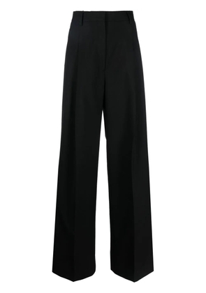 Burberry pleated wide-leg wool trousers - Black