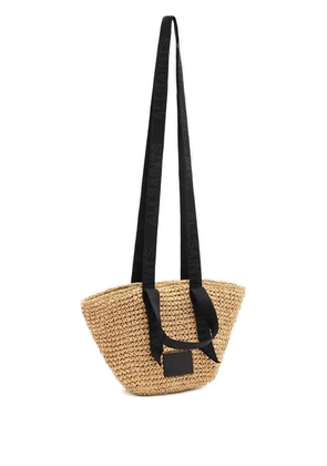 AllSaints Celayne woven-texture top-handle mini bag - Neutrals