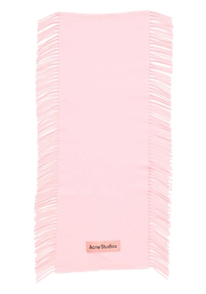 Acne Studios fringe wool scarf - Pink