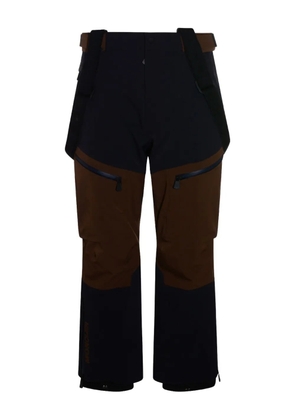 Moncler Grenoble zip-up suspender pants - Brown