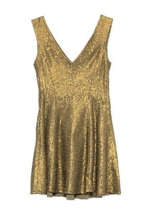 Norma Kamali Grace sequined mini dress - Gold