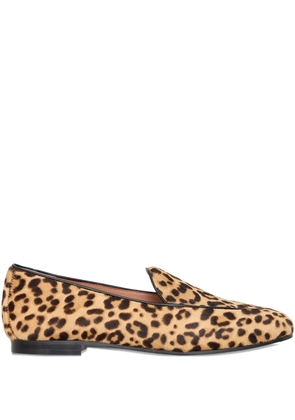 Aquazzura leopard-print loafers - Neutrals