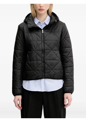 HUGO quilted hooded jacket - Black