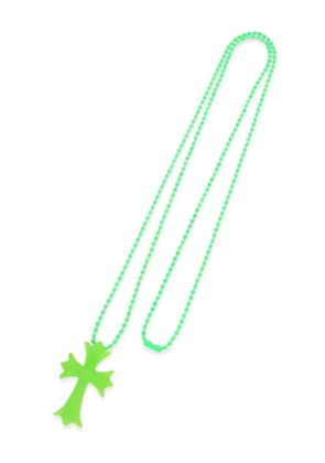 Chrome Hearts small Cross necklace - Green