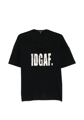 R13 I Don't Give A F graphic-print T-shirt - Black