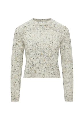 Moncler cable-knit crew-neck sweater - Grey