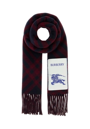 Burberry checked cashmere scarf - Blue