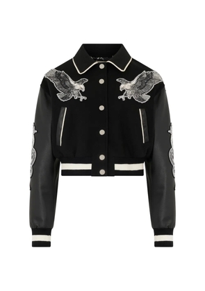 Philipp Plein varsity jacket tattoo strass - Black