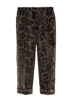 Burberry vine velvet cropped trousers - Brown