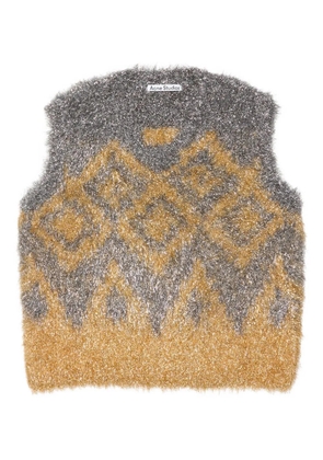 Acne Studios geometric-pattern vest - Grey