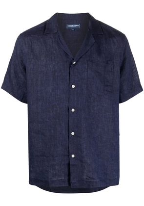 Frescobol Carioca Angelo short-sleeve linen shirt - Blue