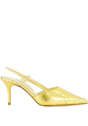 Manolo Blahnik 70mm Touki slingback pumps - Gold