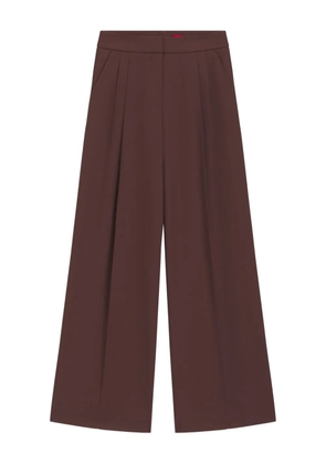HUGO pleated wide-leg trousers - Brown