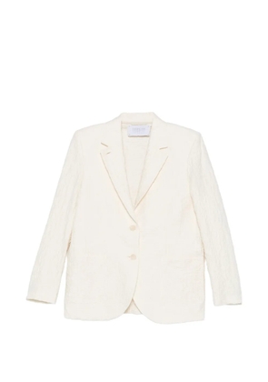 Harris Wharf London textured single-breasted jacket - White
